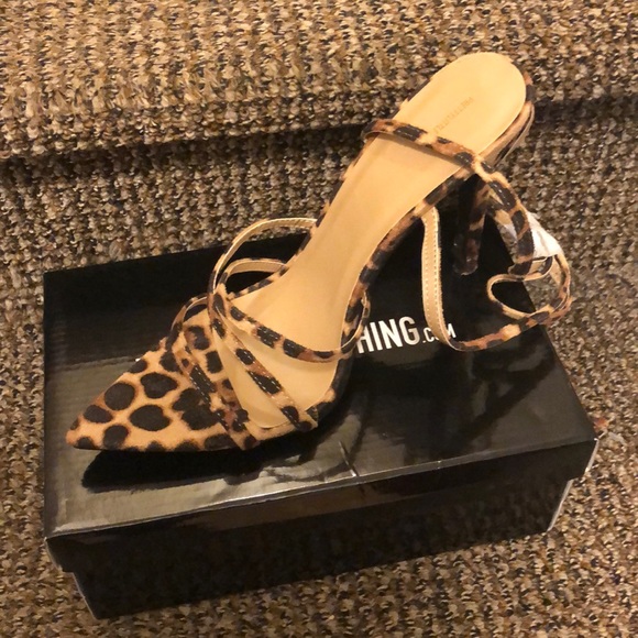 Leaopard heels from PLT. *never worn* - Picture 1 of 4
